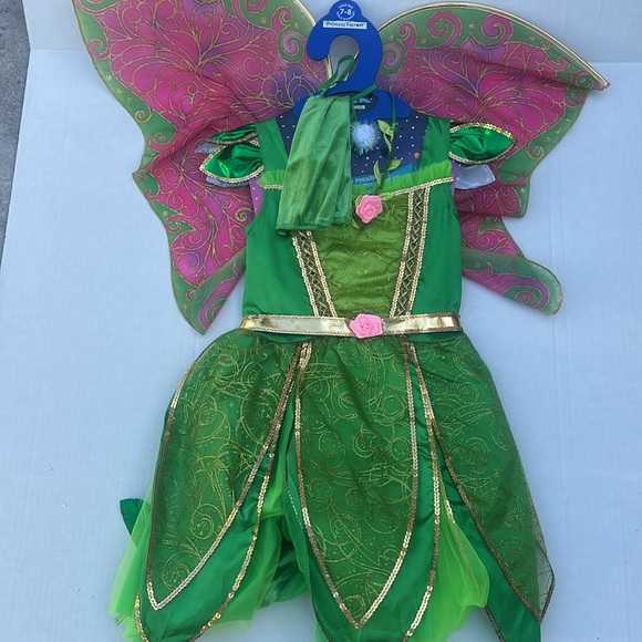 Like NEW Green Petal Pixie Fairy SZ 7-8 - Picture 3 of 5